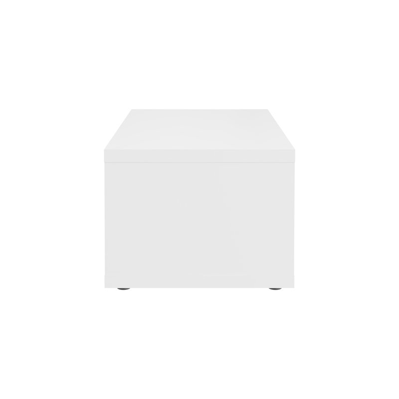 Berlin Floor Shelf Coffee Table with Storage, Pure White