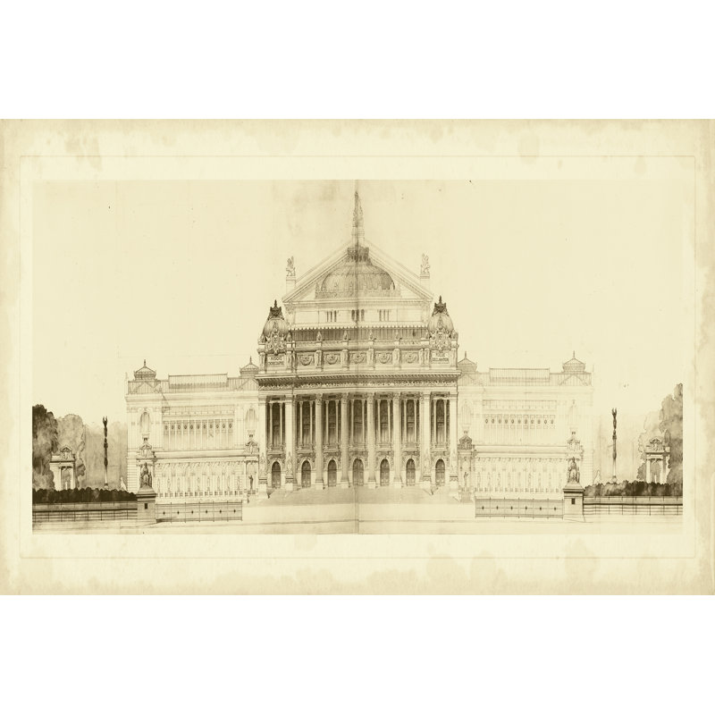 Printed Les Grand Prix De Rome II 1 Piece Wrapped Canvas Painting, 51cm H x 76cm W x 3.8cm D