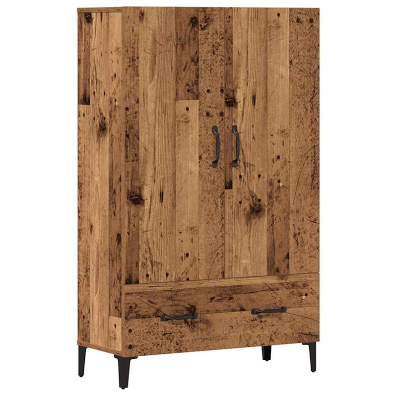 Jeromie Highboard 70x31x115 cm Engineered Wood, Old Wood