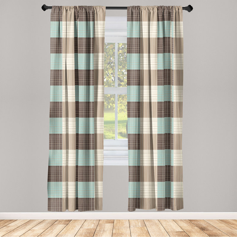 Dazza Semi Sheer Curtain Pair, 56" W x 84" L
