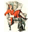 «Begging» par Norman Rockwell, toile tendue avec châssis-1563810419