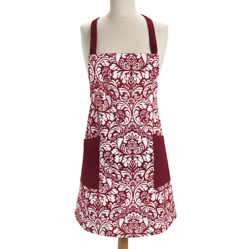 Angelia Bib Apron, Wine, Extra Large