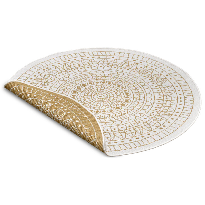 Round Oriental Indoor / Outdoor Area Rug, Round 200cm