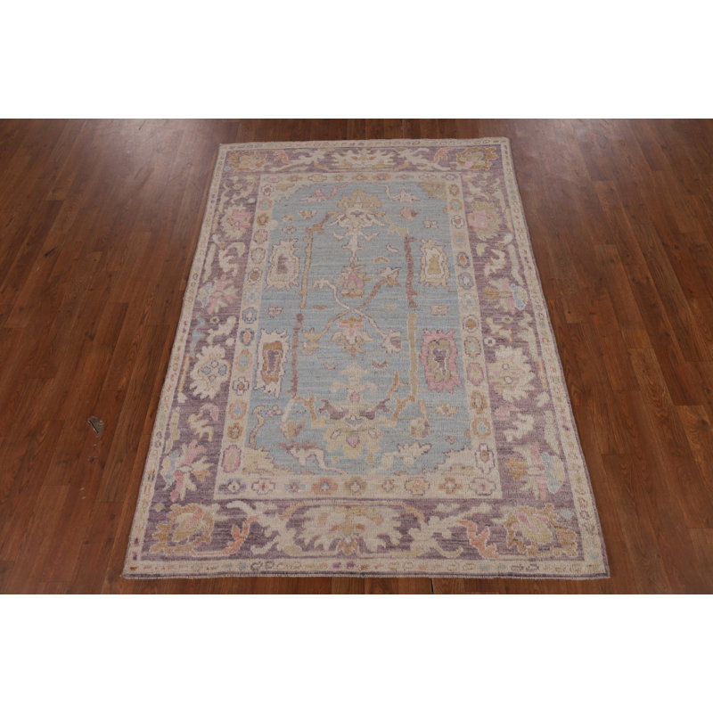 Tapis bleu clair Oushak