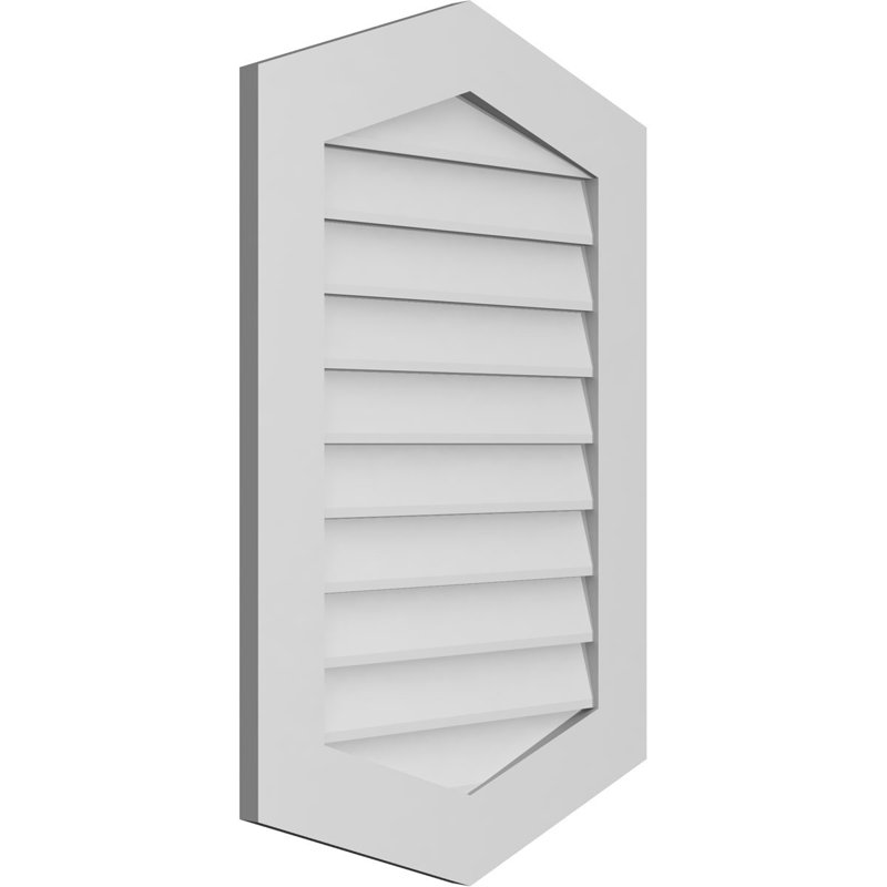 Ventilé vertical à pignon vertical 4/12 po, H 36 po x l 24 po x P 1 po