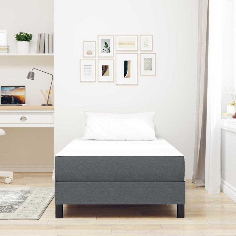 Vidaxl Bed Mattress With Mattress Grey Fabric, 90 x 200cm