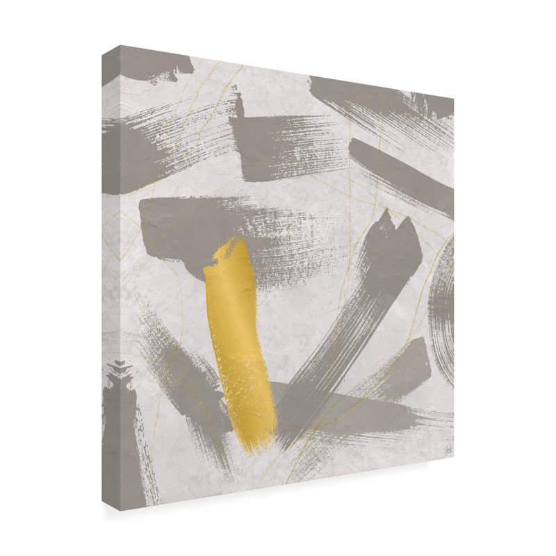 Art sur toile, ligne bolologienne et coups de pinceau, H 35 po x l 35 po