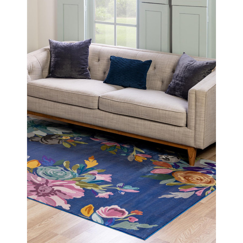Floral Indoor Rug, Rectangle 7'10" x 10'
