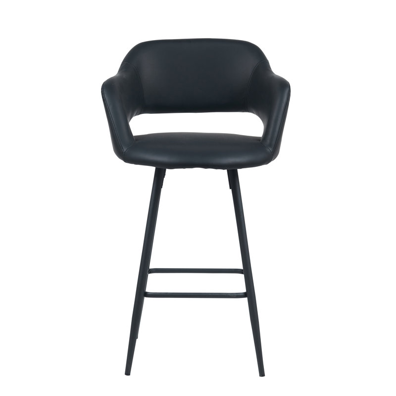 Tabouret de comptoir Kenly, Noir, noir, noir, noir