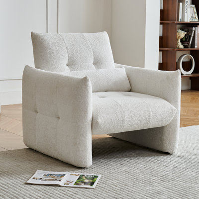 Fauteuil d'appoint en velours massif 1 place