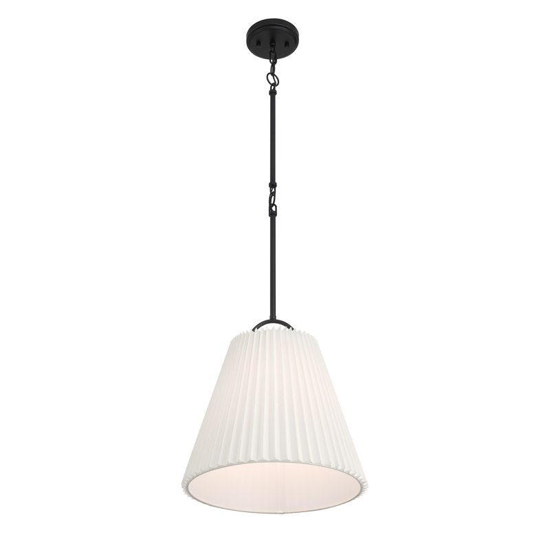 Vilna 1-Light Pendant in Black, Black