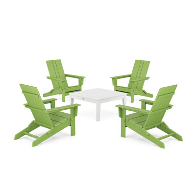 POLYWOOD® x AllModern 4-Person Patio Seating Group with Low-Profile Table