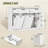 Double Tilt Out Laundry Hamper Cabinet, 43.3" Laundry Storage Cabinet with 2 Removable Baskets, Farmhouse Wooden Hidden Trash Bin Cabinet with Open Shelving-1691123544