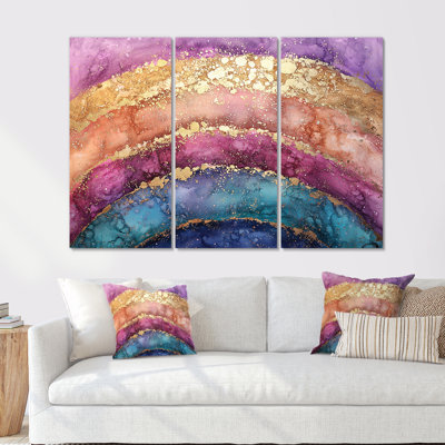 Ensemble de salon Radiant Cascade Of Rainbow III - Rainbow Wall Art