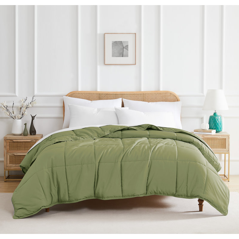 Édredon en duvet synthétique Southwest Fine Linens, Édredon simple, Vert sauge