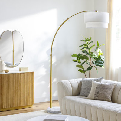 Jarratt 87'' Gold Arched Floor Lamp