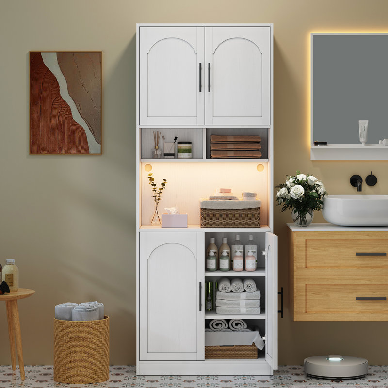Armoire de bar 70,9 po, Blanc