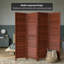 6 Ft. Tall Wooden Louvered Room Divider Walnut 3 Panel-1123949884-1123949886