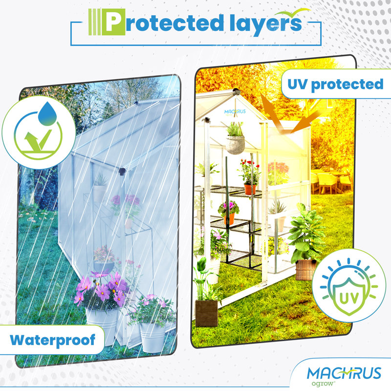 Ogrow 4' x 6' Aluminum and Polycarbonate Walk-In Greenhouse