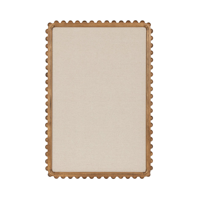 Beadbrook Modern Beaded Rectangle Fabric Pinboard for Wall