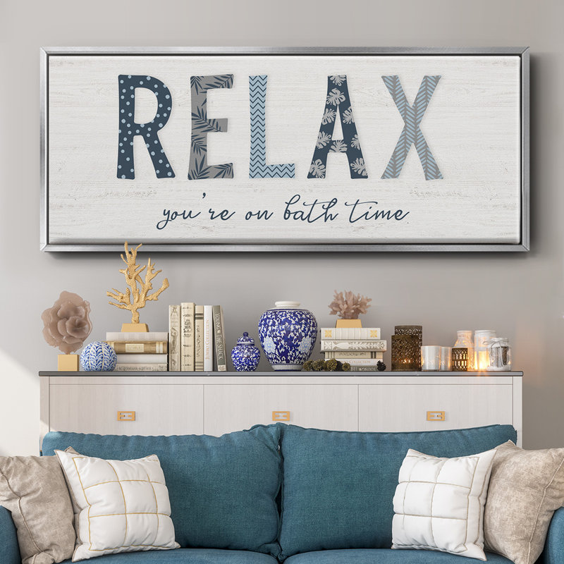 Relax- Framed Canvas, 24" H x 60" W