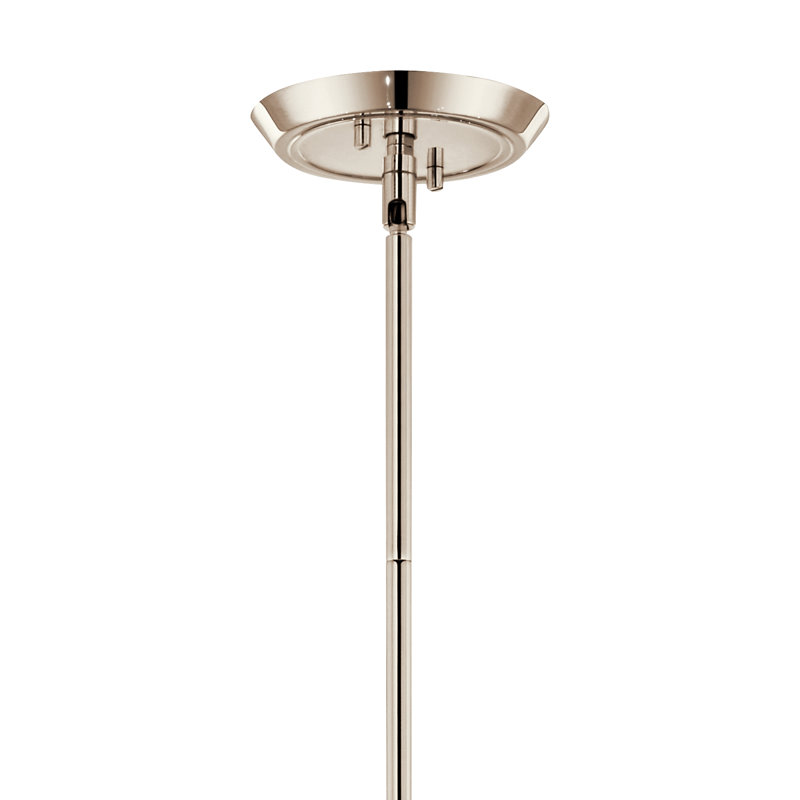 12 - Light Steel Dimmable Chandelier, Polished Nickel