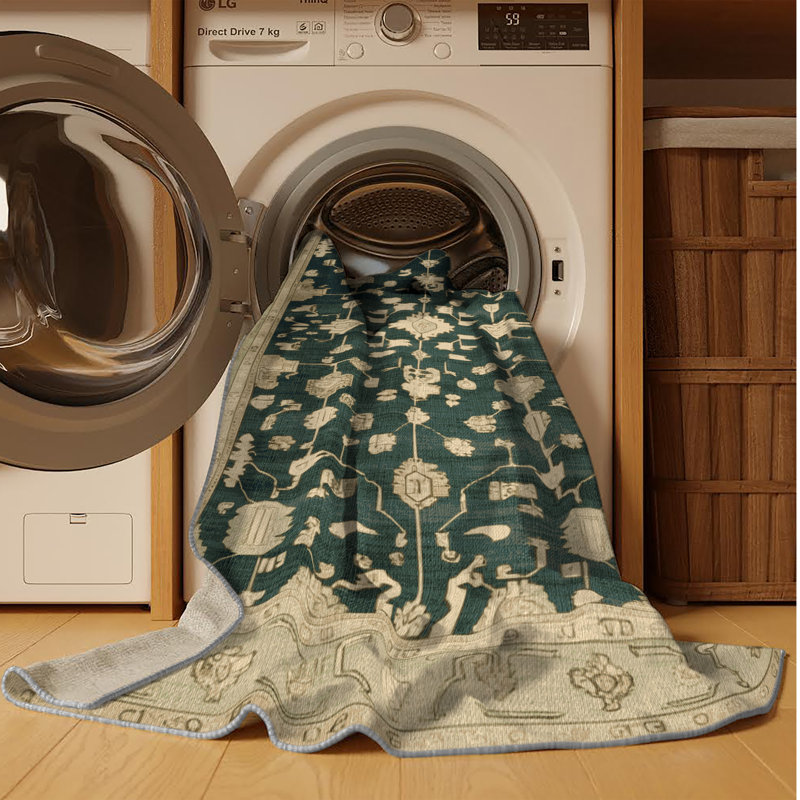 Machine Washable Overdyed Brown Area Rug, Rectangle 2' x 3'