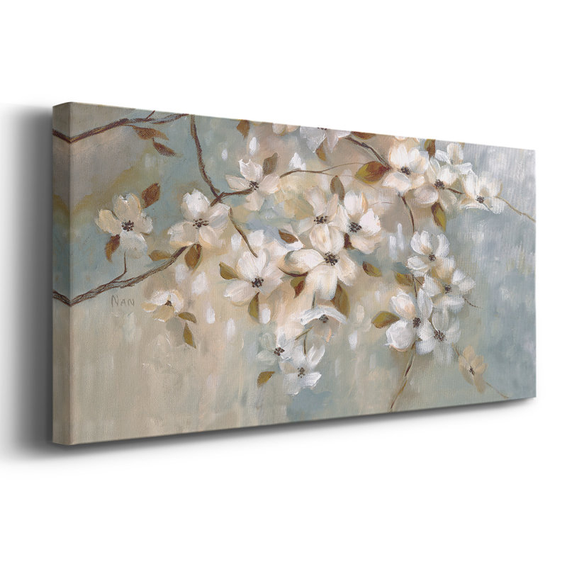 «Blossoms of May», toile tendue avec châssis, prête à être accrochée, H 16 po x l 40 po