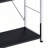 Black and Chrome 4-Tier Rectangular Bookshelf