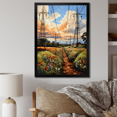 «Obyan Power Lines Electric Reverie VI», reproduction sur toile