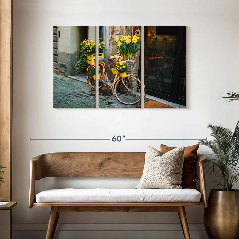 Vélo Mehar plein de fleurs, H 28 po x l 45 po