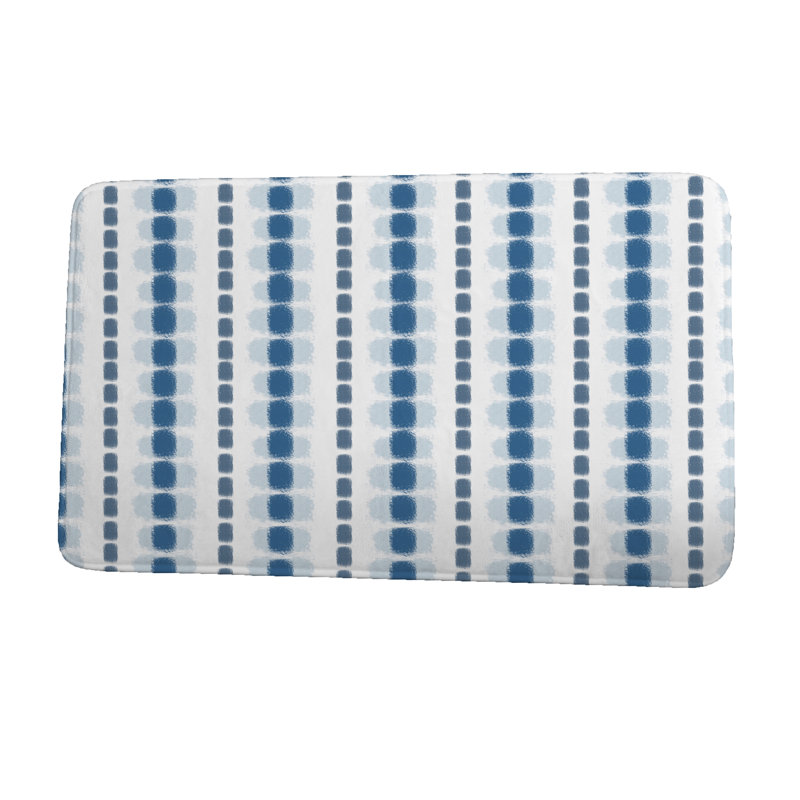 Tapis de bain Shubert Alley, l 34 po x L 21 po, Bleu marine