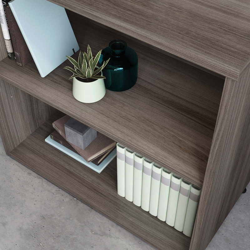 2-Shelf Bookcase, Brown finish