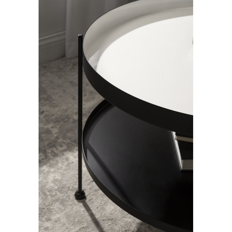 Single Coffee Table, Whte, Black