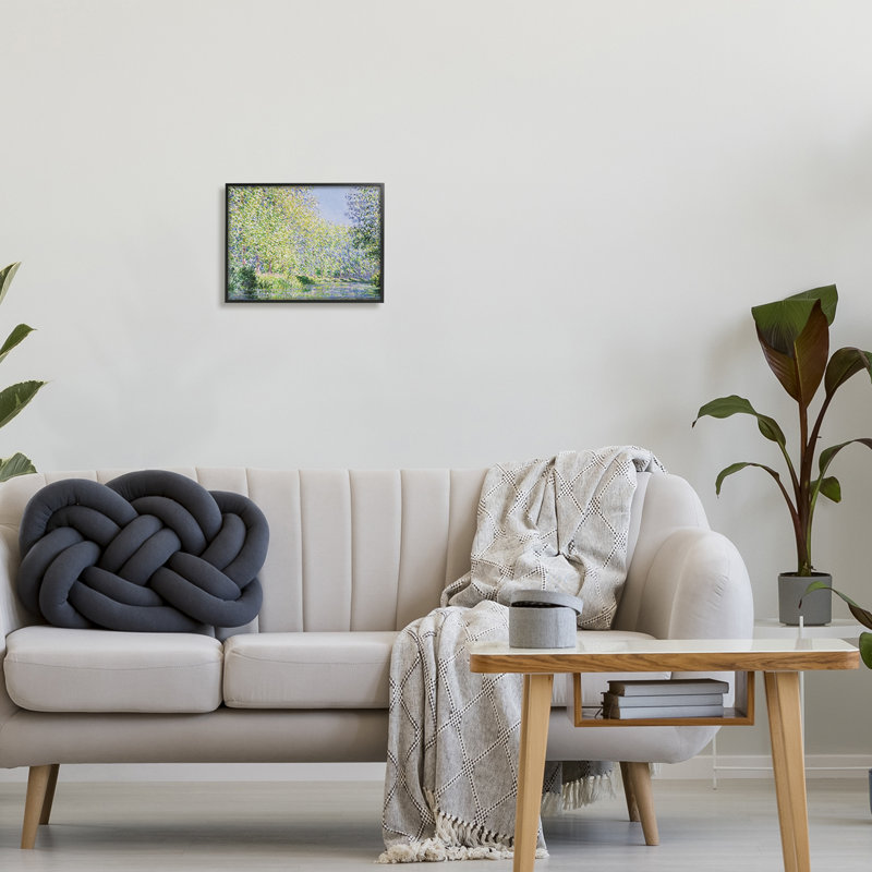 «Epte River» par Claude Monet, Giclée encadrée noir minuit, H 11 po x l 14 po x P 1,5 po