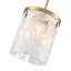 Kester - 3-Light Pendant - Brushed Brass Finish - Wispy White Murano Style Alabaster Glass Shade-159404107-159404105