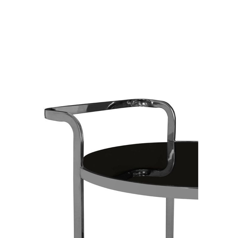 Santibanez Metal Bar Cart, Silver