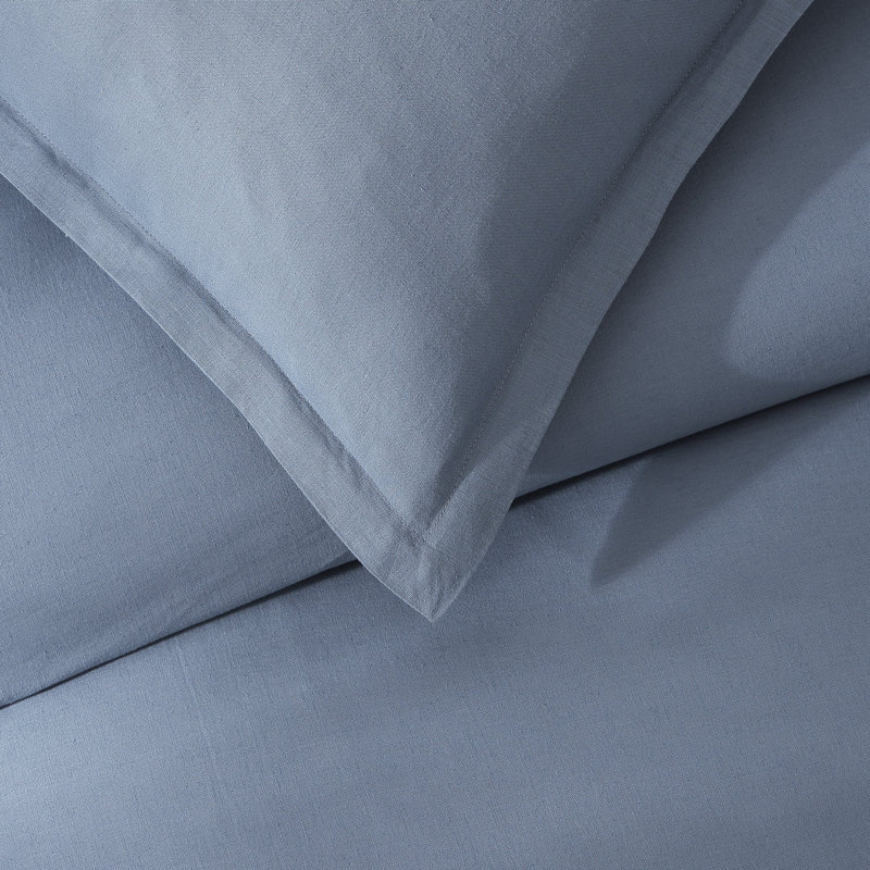 Egyptian Cotton-European Linen Duvet Cover Set, Queen Duvet Cover + 2 Standard Shams, Moon