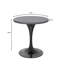 Table de salle à manger Heatherton 27 po avec plateau en pierre frittée et base en acier noir-1772202878