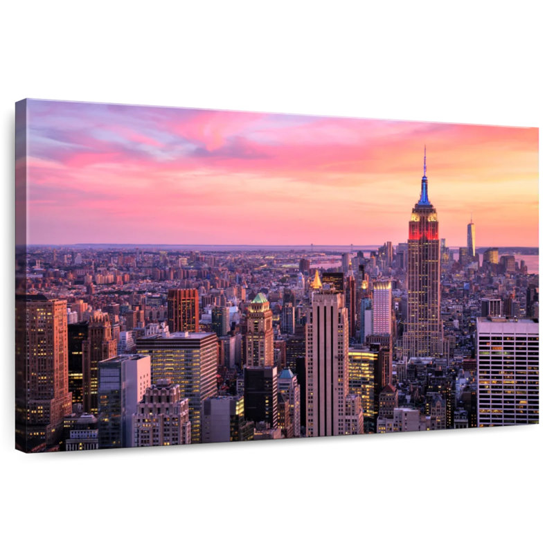 Ravi NYC Skyline At Sunset, 32" H x 48" W