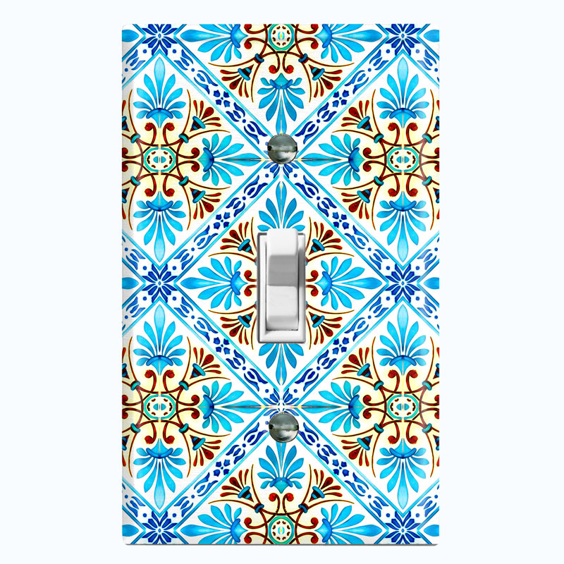 Plaque murale à interrupteur à bascule Elegant Tile 1-Gang, Menthe