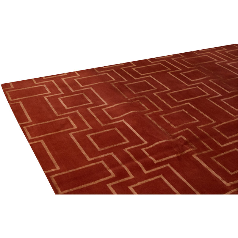Hand Knotted Area Rug in Red