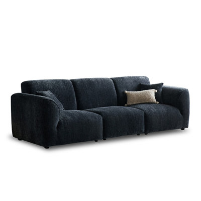 Black Velvet Modular Sofa cushion couch