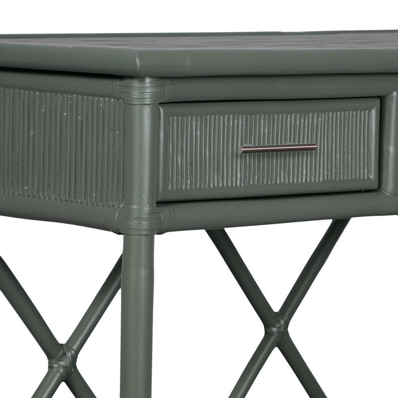 54'' Wide 3 Drawer Rattan Wood Sideboard, Evergreen