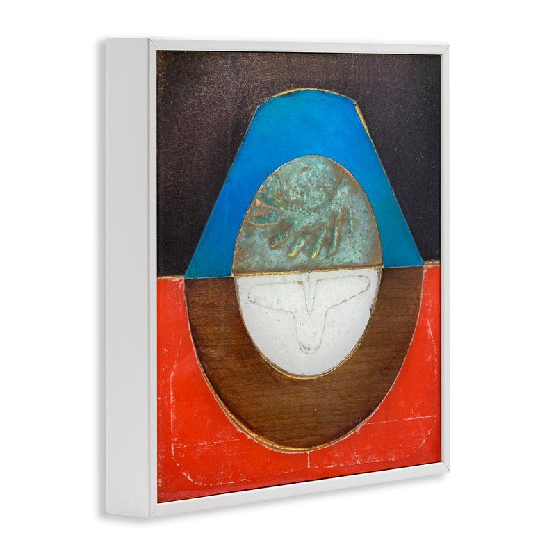 Giclée encadrée ronde et rustique, design par Matthew Finger, H 24 po x l 24 po, Giclée encadrée blanc bord de mer
