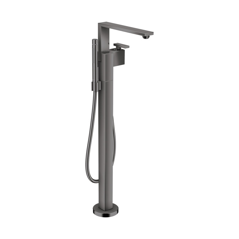 Edge Tub Filler with Diverter, Polished Black Chrome