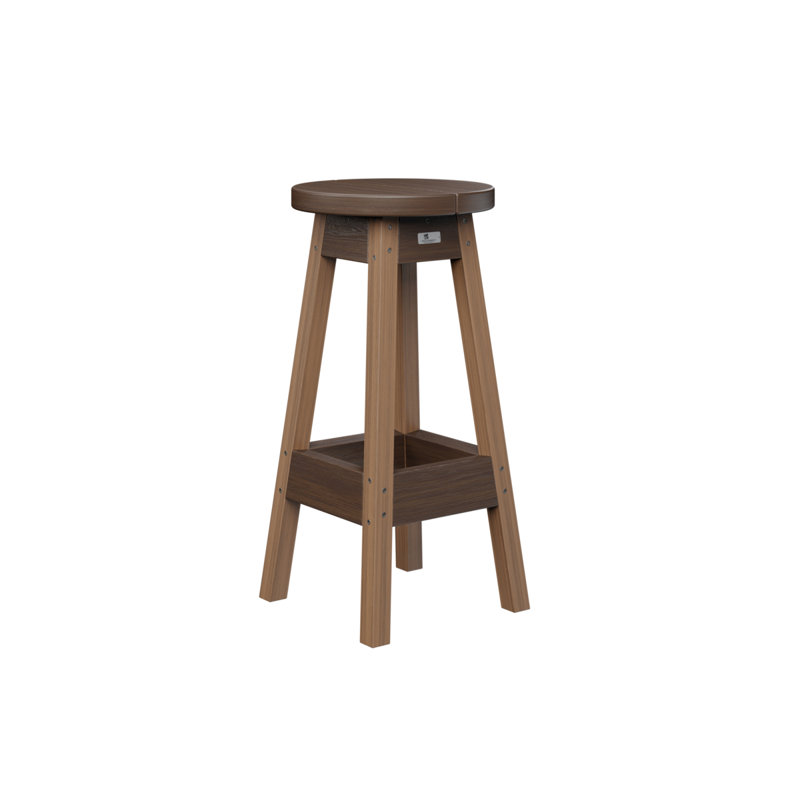 Outdoor Bar Stool, Antique Mahogany, Brazilian Walnut