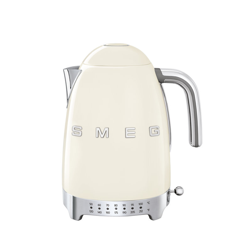 Bouilloire électrique 7 tasses à température variable de style rétro de 750 bg (25 oz), Crème
