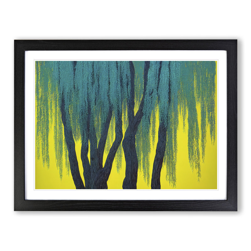 Awesome Weeping Willow Trees - Framed Print, Black, 46cm H x 64cm W x 2cm D
