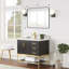 Miroir mural avec cadre en aluminium noir mat 24 po Nettuno-86873086-86873087